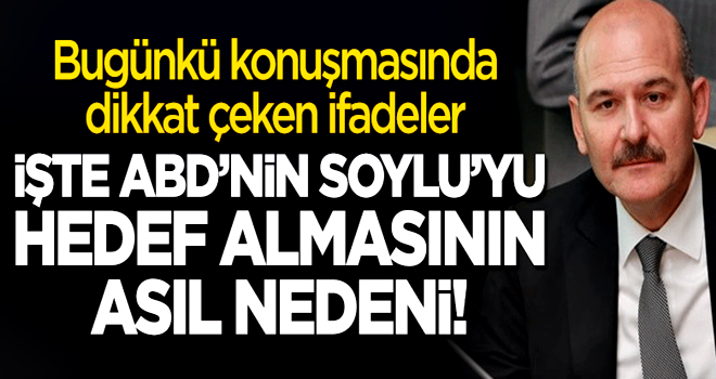 İşte ABD'nin Soylu'ya yaptırım kararının asıl nedeni!