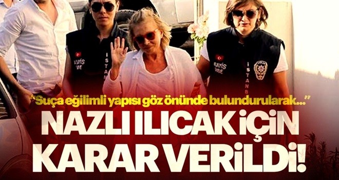 Nazlı Ilıcak'a Cumhurbaşkanına hakaret suçundna 1 yıl 2 ay hapis cezası