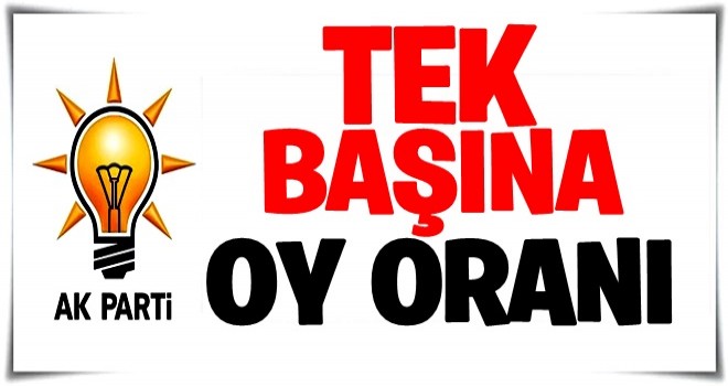 İşte AK Parti'nin tek başına oy oranı