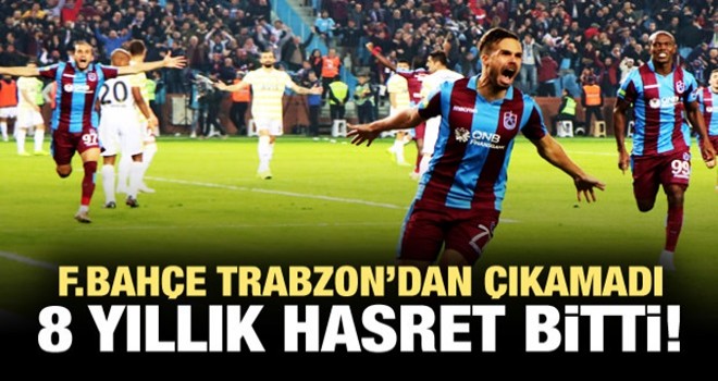 Trabzonspor fırtınası Fenerbahçe'yi esir aldı