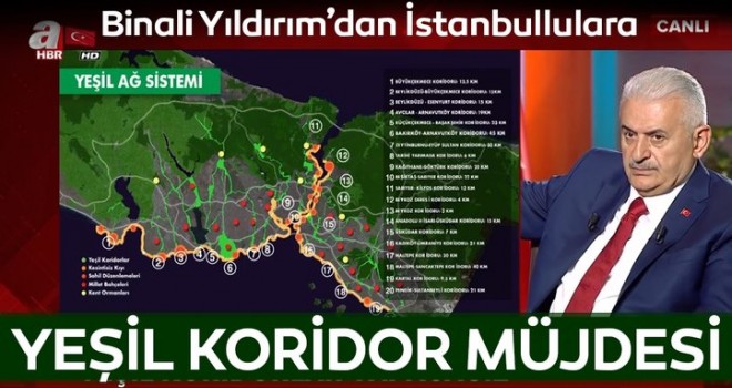 Binali Yıldırım'dan İstanbulluya yeşil alan müjdesi