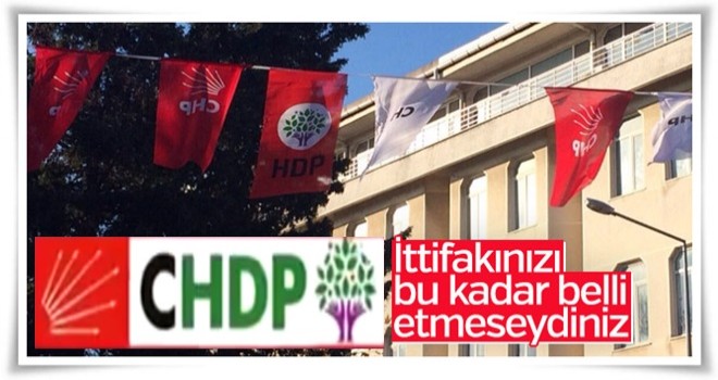 Malkara'da CHP ve HDP bayrağı yan yana görüntülendi