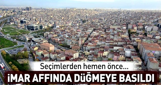 İmar affı yönetmeliğinin seçimlerden önce yayınlanması bekleniyor .