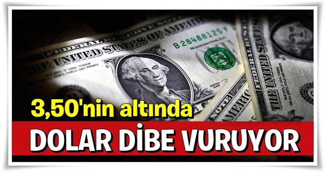 Dolar 3,50'nin altına geriledi