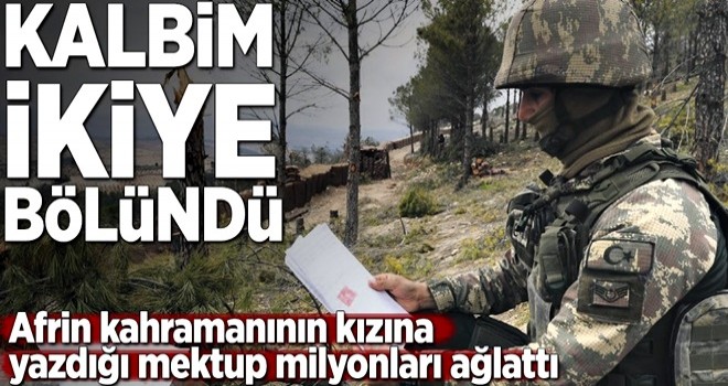 Kızım ''Kalbim ikiye bölündü .''