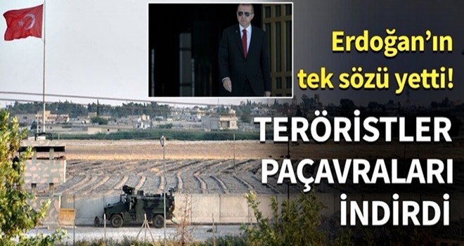 Suriye'deki teröristler paçavraları indirdi...