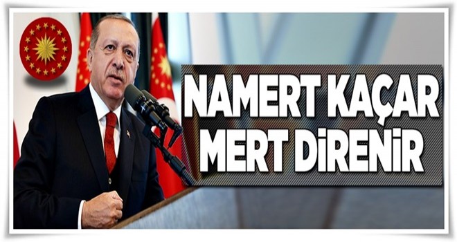 Cumhurbaşkanı Erdoğan: Namert kaçar mert direnir .