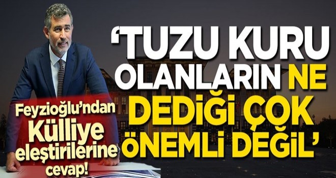 Feyzioğlu'ndan Külliye eleştirilerine cevap: Tuzu kuru olanların ne dediği çok önemli değil