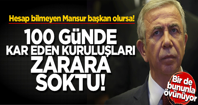 Hesap bilmeyen Mansur, başkan olursa!