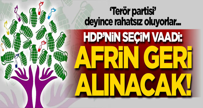 HDP'nin skandal seçim vaadi: Afrin'i geri alacağız