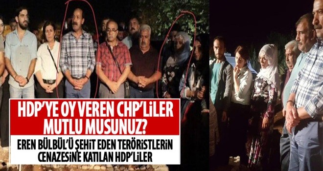 Terörist cenazesine katılan HDP'li vekiller