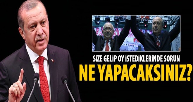 Cumhurbaşkanı Erdoğan: Ne yapacaksınız?