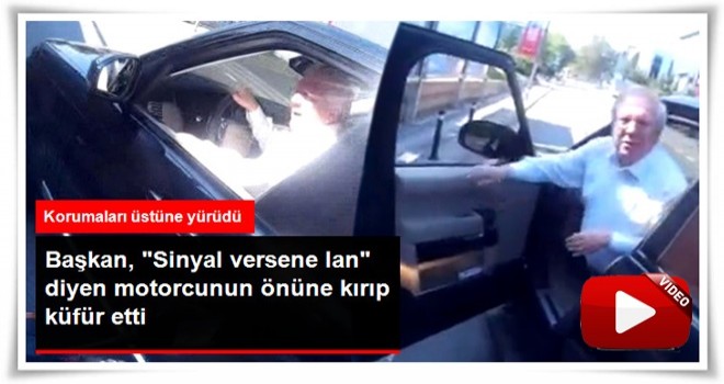 Fenerbahçe Başkanı Aziz Yıldırım, Trafikte Motorcuyla Kapıştı