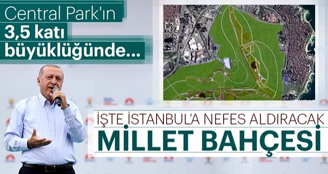 Cumhurbaşkanı Erdoğan Yenikapı mitinginde Millet Bahçesi proje animasyonunu izletti