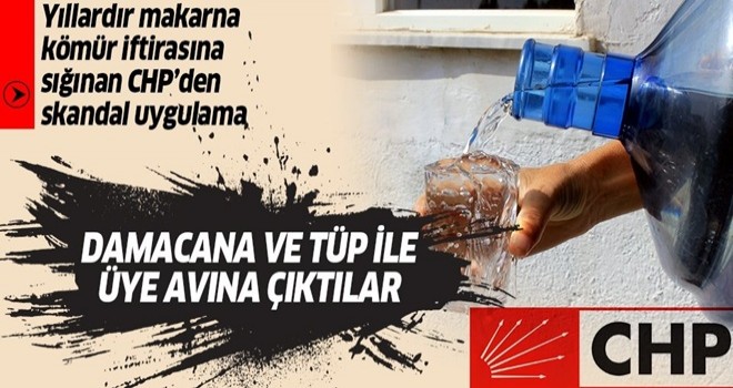 CHP'den Çeşme'de skandal uygulama: Damacana su ve tüp ile üye avına başladılar