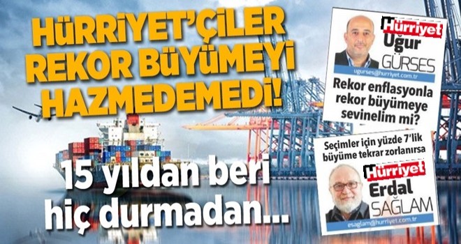 Türkiye büyüdü, Hürriyet yazarları beğenmedi! .