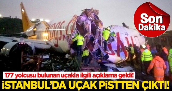 İstanbul'da uçak pistten çıktı! İlk görüntüler geldi: Uçak üçe bölündü