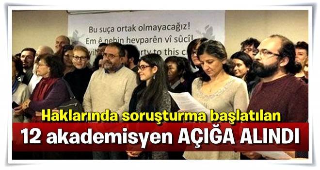 12 akademisyen açığa alındı