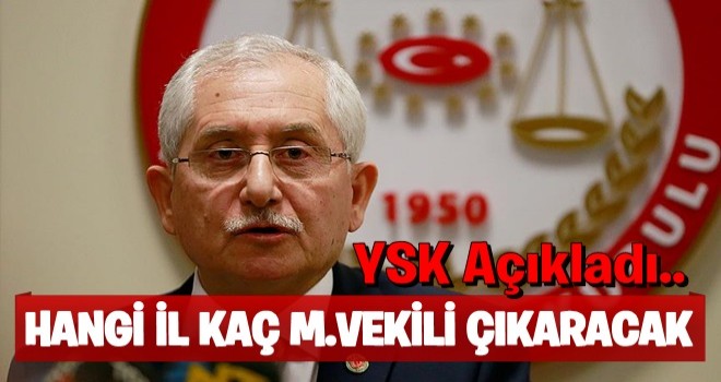 YSK açıkladı! Hangi il kaç vekil çıkaracak?