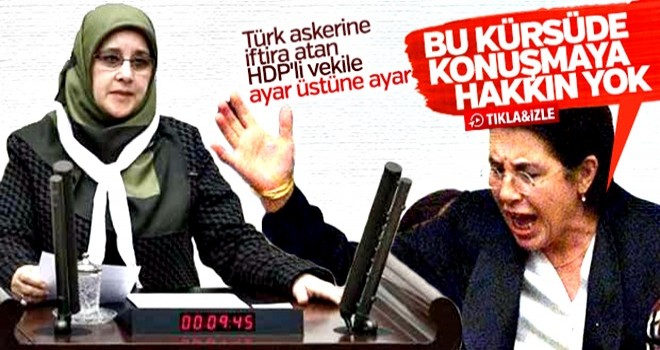 Meclis Başkanvekilinden HDP'li vekile ayar