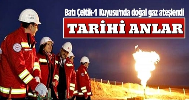 Batı Çeltik-1 Kuyusu'nda doğal gaz ateşlendi