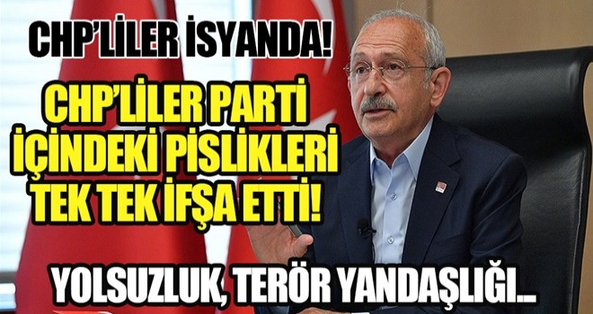 CHP'liler CHP’deki pisliği ifşa etmeyi sürdürüyor!