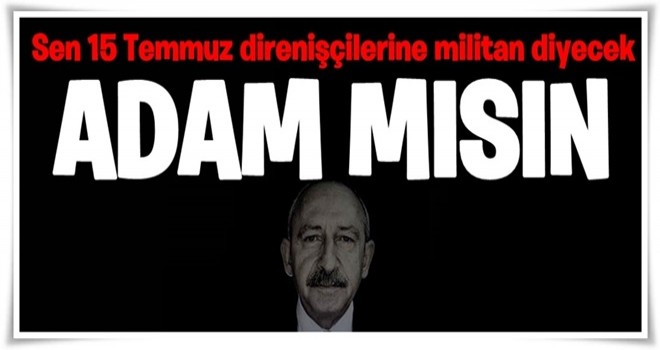 Sen 15 Temmuz direnişçilerine militan diyecek adam mısın Kılıçdaroğlu?