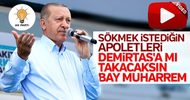 Erdoğan'dan İnce'ye prompter yanıtı