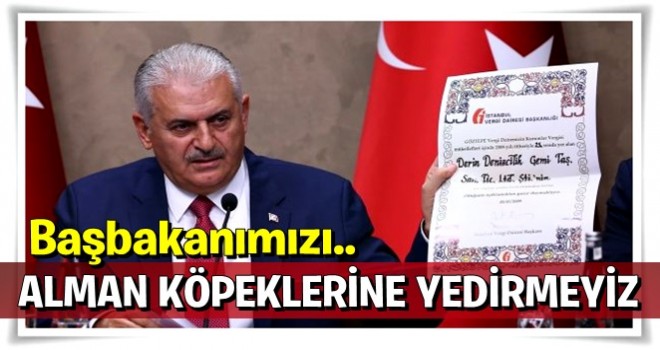 Binali Yıldırım’ı Alman köpeklerine yedirtmeyiz!