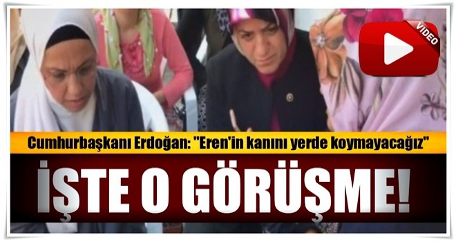 Cumhurbaşkanı Erdoğan, Eren Bülbül'ün annesiyle görüştü