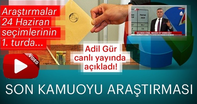 Adil Gür 24 Haziran seçimlerine dair son kamuoyu anketini açıkladı