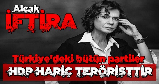 Aslı Erdoğan'dan alçak iftira!