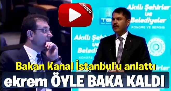 İ.oğlu, Murat Kurum'un Kanal İstanbul çıkışı sonrası donup kaldı