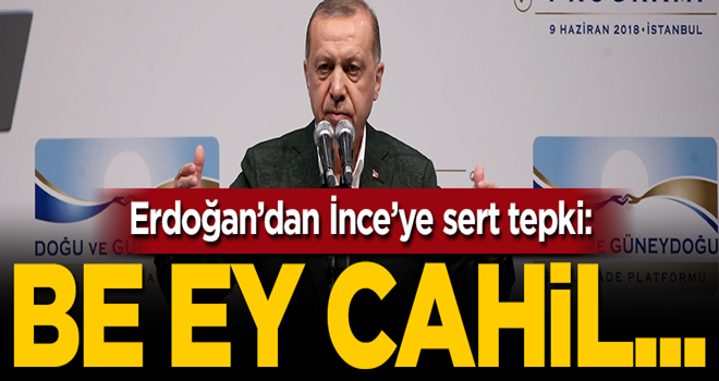 Erdoğan'dan çok sert tepki: Be ey cahil