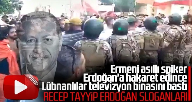 Türkiye'ye hakaret edilen Lübnan kanalı protesto edildi