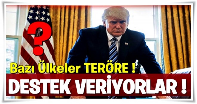 Bazı ülkeler teröre destek veriyor muş !!