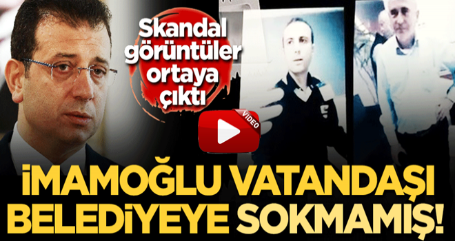 ekrem ile ilgili skandal görüntüler ortaya çıktı! Vatandaşı belediyeye sokmamış