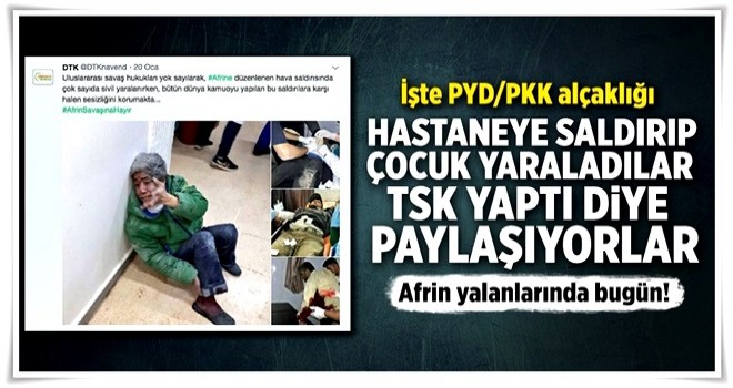 PYD/PKK kendi yaptığı saldırıyı TSK'ya mal etmek istedi .