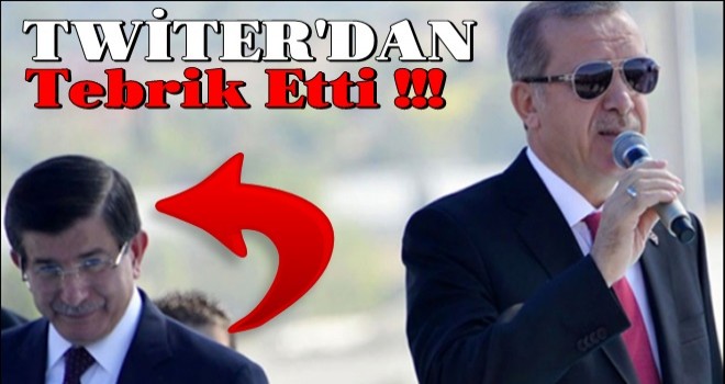 Törene katılmamıştı... Davutoğlu'ndan Erdoğan'a tebrik mesajı