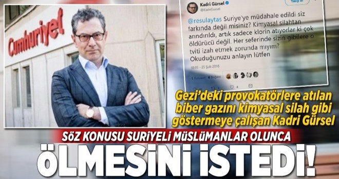 Kadri Gürsel'den skandal tweet .