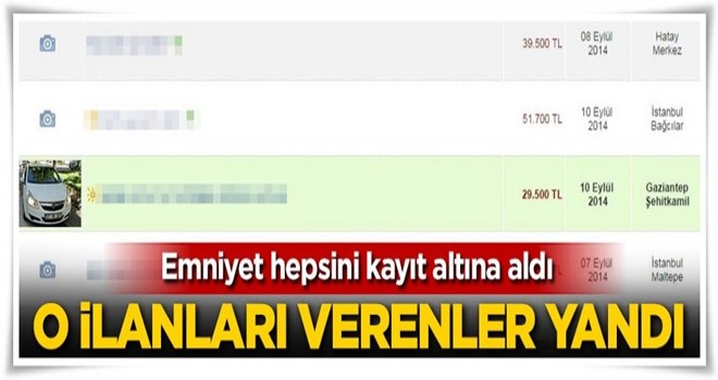 O ilanları verenler yandı