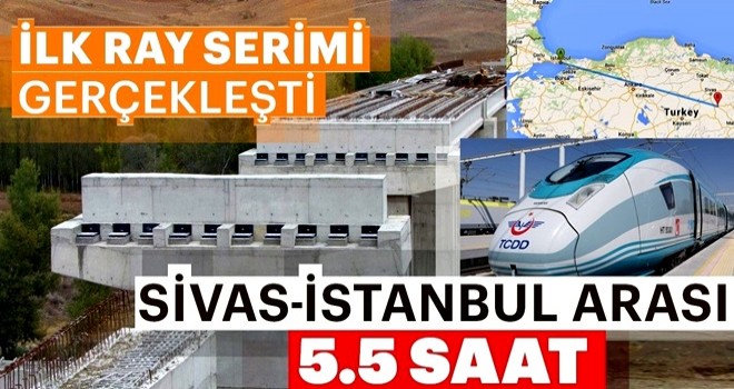 Ankara- Sivas YHT projesinin ilk ray serimi gerçekleştirildi