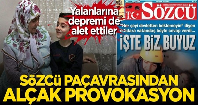 Sözcü paçavrasından alçak provokasyon