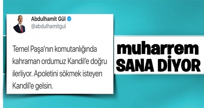 Abdulhamit Gül'den Muharrem İnce'ye muhteşem kapak