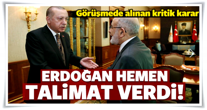 SP ile kritik görüşme...Erdoğan talimat verdi