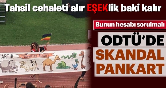 ODTÜ'de mezuniyet töreninde skandal pankart