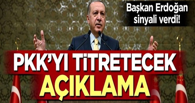 Erdoğan sinyali verdi! PKK'yı titretecek açıklama