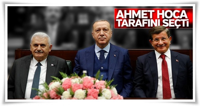 Davutoğlu, grup toplantısına Erdoğan ve Yıldırım ile birlikte geldi