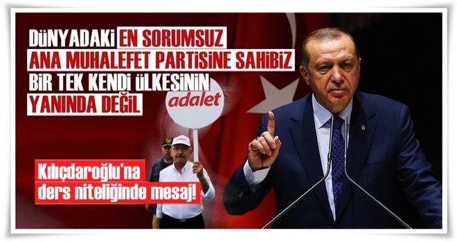 Cumhurbaşkanı Erdoğan'dan Kılıçdaroğlu'na ders niteliğinde mesaj!