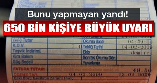 Başkasının adına elektrik kullanan 650 bin kişiye büyük uyarı